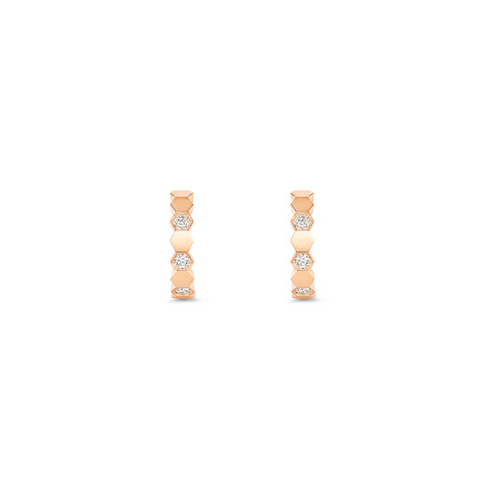Chaumet Bee My Love Small Rose Gold and Diamond Hoop Earrings image number 0